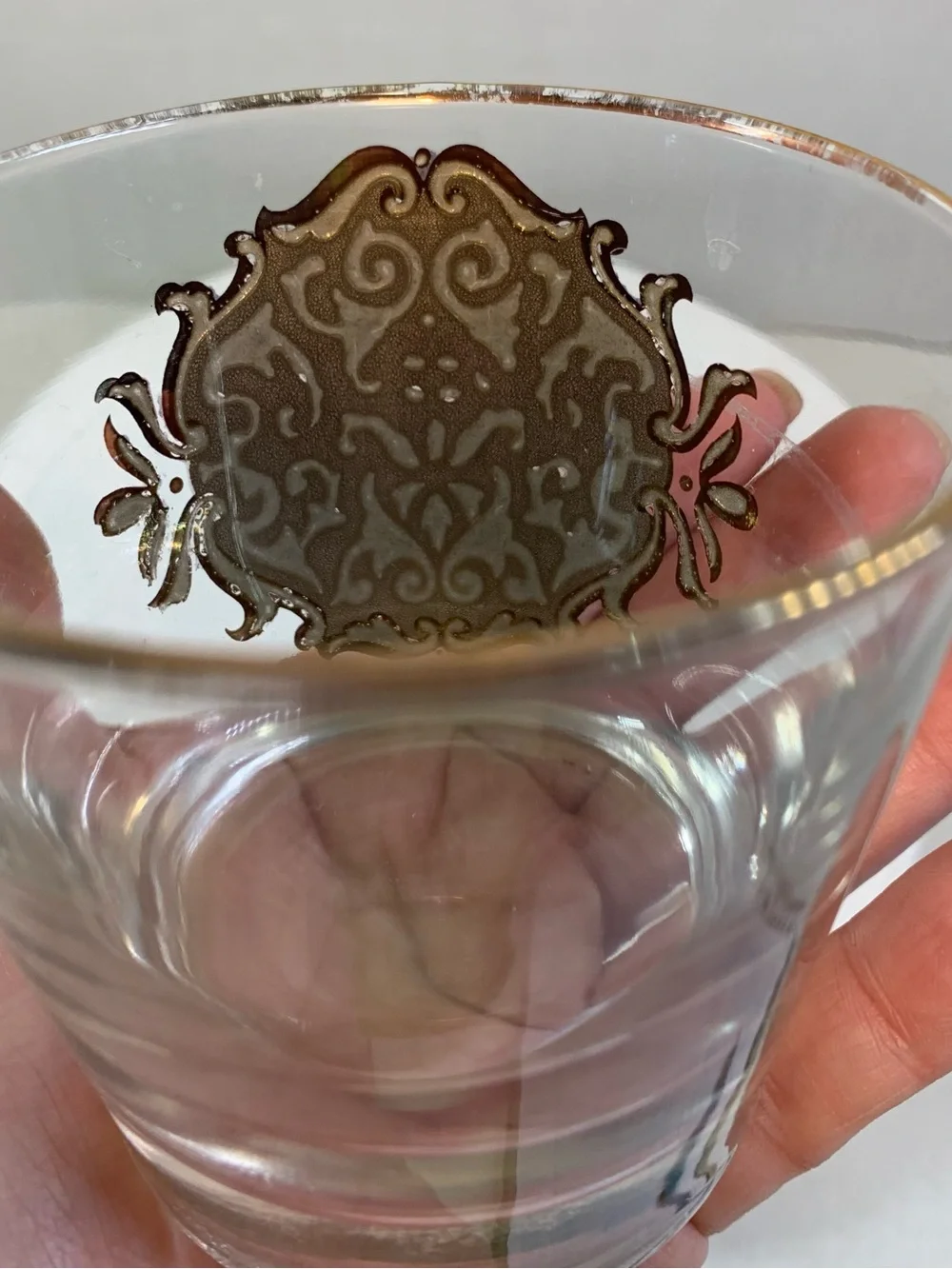 Vintage Libby’s “Opera” Gold Cocktail Glasses Set of 4.                3612